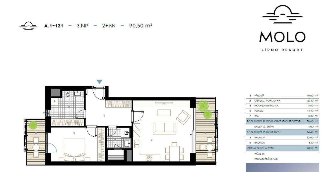 Apartament A121 Molo Lipno S Infrasaunou - Residence Koubek リプノ・ナト・ヴルタヴォウ エクステリア 写真